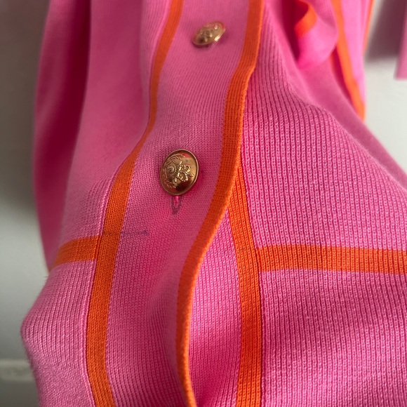 Pink Queen Women's Long Sleeve Button Down Sweater Dress with Belt Size Medium - Picture 5 of 11